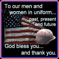 SALUTE OUR MEN & WOMEN IN UNIFORM